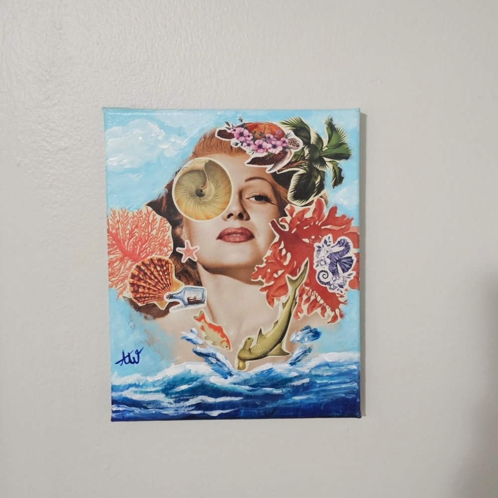 Oceanic Collage Art- Original